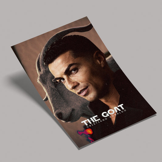The GOAT Cristiano Ronaldo Wall Poster | Football Legend Art