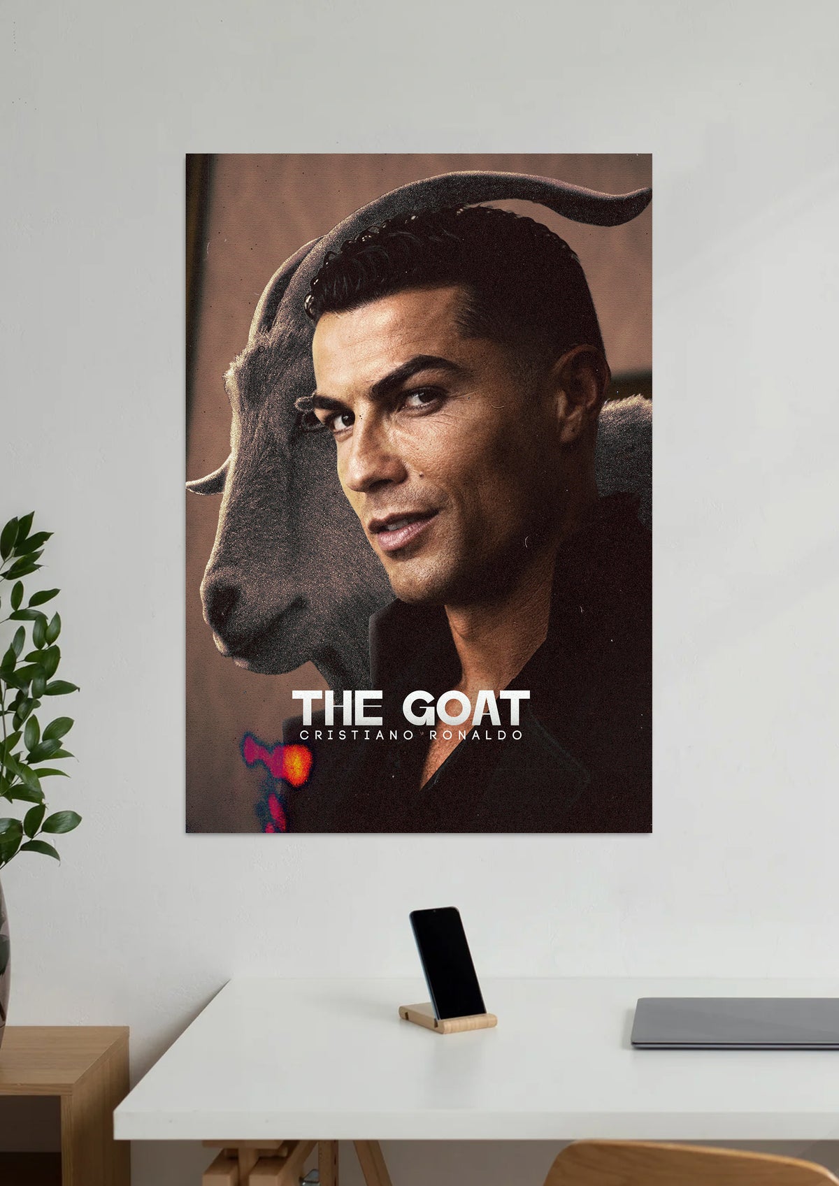 The GOAT Cristiano Ronaldo Wall Poster | Football Legend Art